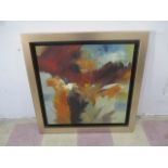 A modern abstract oil painting on canvas, signed by the artist J.Sherington.