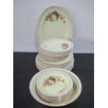 A part Portland pottery dinner set