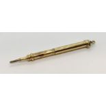 A 9ct gold propelling pencil, weight 13.6g