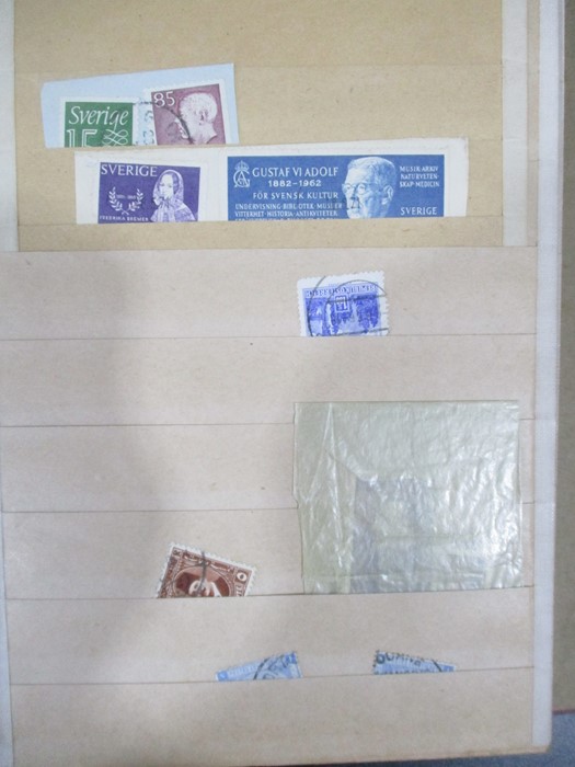 Two albums of stamps from countries including Denmark, Dominican Republic, Ecuador, Estonia, - Image 39 of 48