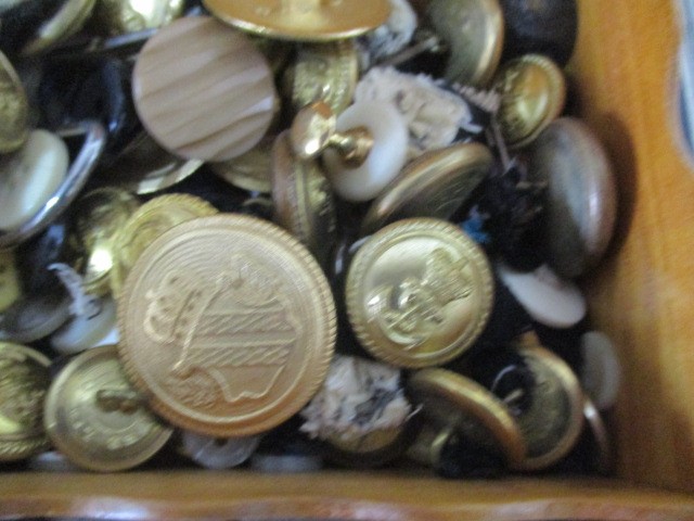 A collection of various items including Christian Dior pot, Islamic box containing Naval buttons - Image 11 of 16