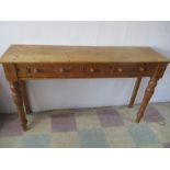 A pine buffet with three drawers, 152cm width