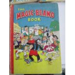 A collection of nine Beano Annuals dating from 1949 -1959, including The Magic-Beano Book (1949)
