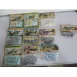 A collection of sealed air fix 1/72 scale model construction sets