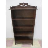 An oak freestanding bookcase