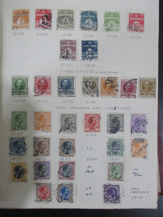 Two albums of stamps from countries including Denmark, Dominican Republic, Ecuador, Estonia, - Image 9 of 48