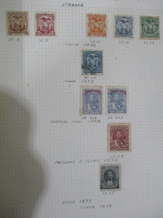 Two albums of stamps from countries including Denmark, Dominican Republic, Ecuador, Estonia, - Image 21 of 48