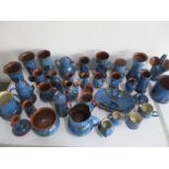 A collection of Torquay pottery ware including vases, jugs, coffee pots etc - some pieces A/F