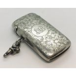 A hallmarked silver vesta case