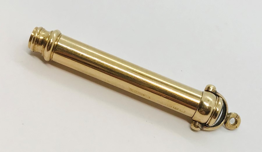 A 9ct gold propelling pencil, weight 13.6g - Image 3 of 3