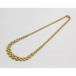 A 9ct gold "panther" necklace. Weight 9.6g.
