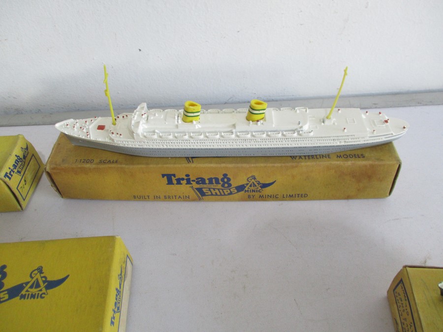 A collection of various Tri -Ang Minic Ships (some boxed) and accessories, including RMS - Image 3 of 11