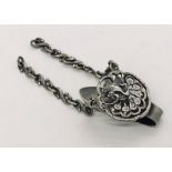 A hallmarked silver Chatelaine clip