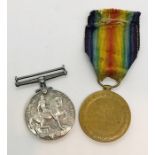 Two WW1 medals awarded to G5-82062 Private C Glue Royal Fusiliers