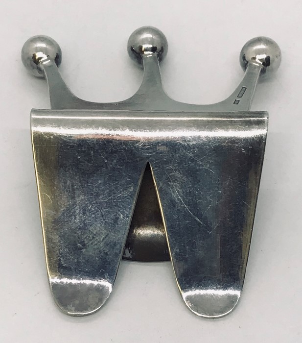 A WMF silver plated money clip in the form of a crown - Image 2 of 2