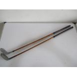 Two vintage Hickory shafted golf putters