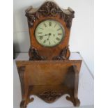A walnut bracket clock with original bracket, the painted dial signed "Rich, Worcester ( Thomas).