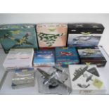 A collection of boxed aviation die-cast models including an Corgi US Modern Warfare, H.S.Valcan K.