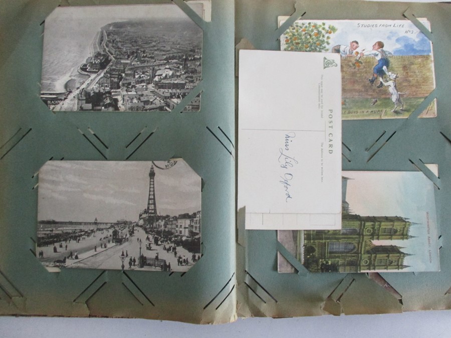 A large collection of postcards in five albums - Image 86 of 89