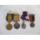 Two WW1 medals one awarded to PTF R.Cock, the other awarded to 329462 Gunner M E Foster, Royal