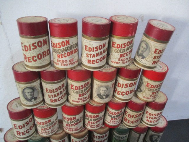 A collection of Edison wax cylinders ( 53) including Amberol,, Gold Moulded, Standard records etc. - Image 6 of 6