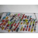 A collection of various die-cast vehicles including Dinky, Corgi, Matchbox etc