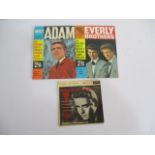 An Eddie Cochran 7" vinyl record entitled Eddie's Hits (Mono RE-G1262), along with Meet The Everly