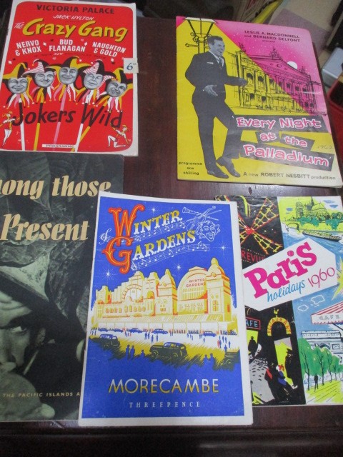 A collection of vintage theatre programmes, holiday brochures, including The Crazy Gang, Folies - Image 10 of 15