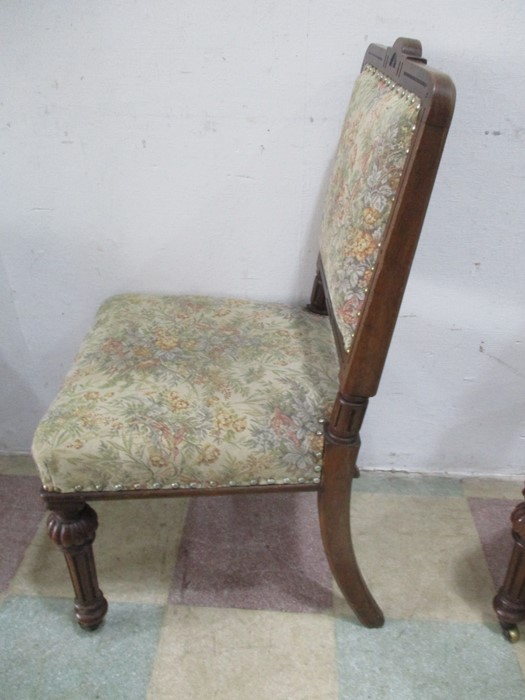 A set of three Victorian dining chairs - Image 4 of 5