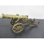 A brass model of a cannon, 40cm length