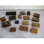 A small collection of stamp boxes including Black Forest etc