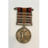 A Queens South African Medal with four bars - South Africa 1901, Transvaal, Orange Free State and