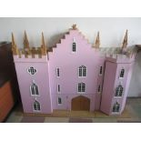 A large scale wooden dolls house with transformers - height 114cm, width 140cm
