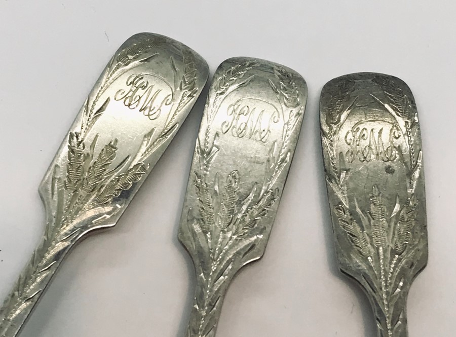 A set of eleven silver coffee spoons, 163.7g - Image 2 of 3