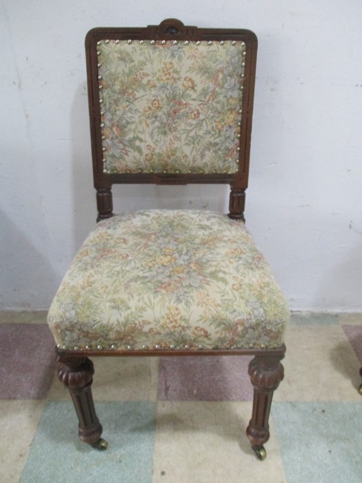 A set of three Victorian dining chairs - Image 3 of 5