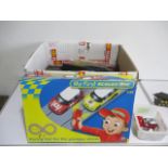 A boxed My First Scalextric set, along with loose Mirco Scalextric set