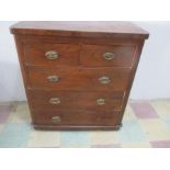 A Victorian chest of drawers A/F