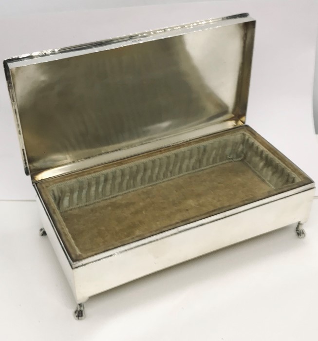 A hallmarked silver jewellery box - Image 2 of 2