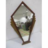 An Art Deco fan shaped mirror