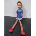 A vintage Pippi Longstocking doll approx 75cm height