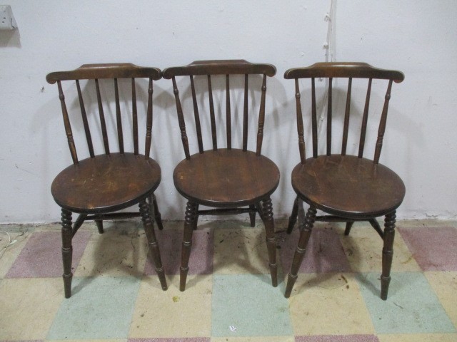Three vintage dining chairs
