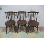 Three vintage dining chairs