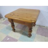 A small pine coffee table