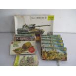 A Hellar 1:35 boxed Leopard A2 model tank, an Airfix boxed HO-OO scale jungle outpost. A boxed