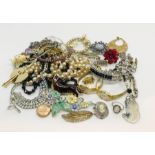 A collection of costume jewellery etc