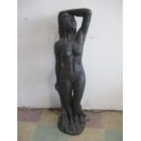 A bronzed style figure of a nude lady, 100cm in height