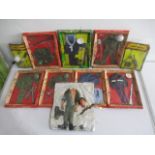 Six boxed service outfits for 11.5 inch soldier man, two combat equipment accesories, one combat