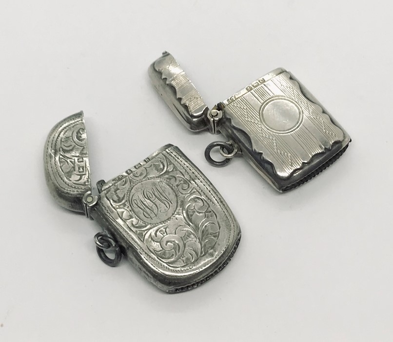 Two hallmarked silver vesta cases- 1 A/F - Image 3 of 3