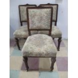 A set of three Victorian dining chairs