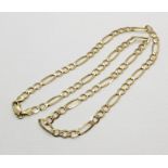 A 9ct gold chain. Weight 10.5g